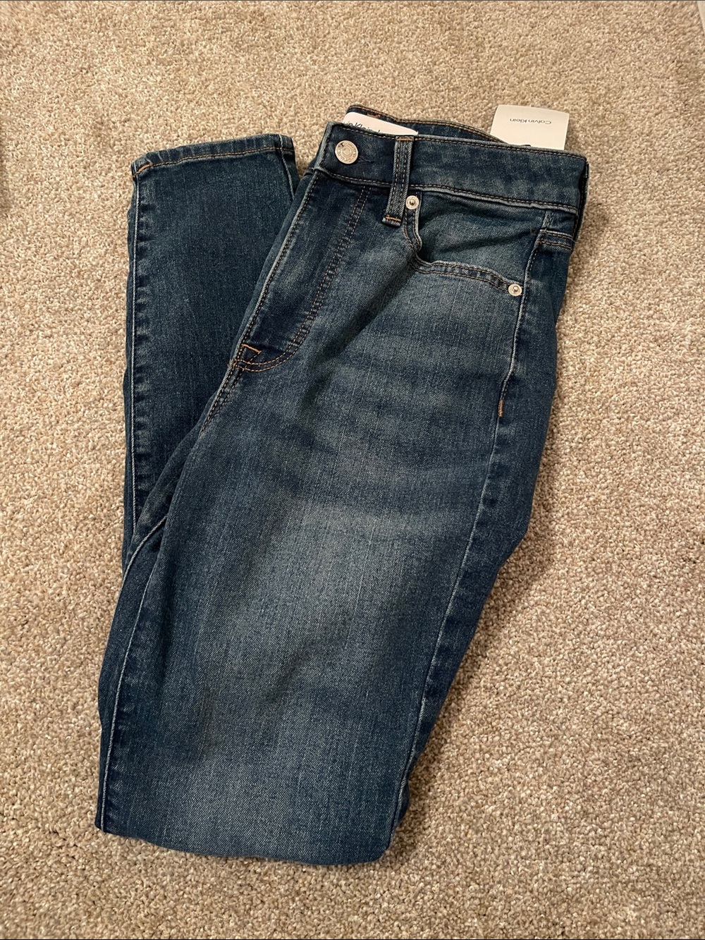 Calvin Klein Women's Skinny Storm Blue Jeans